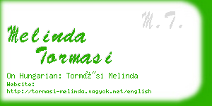 melinda tormasi business card